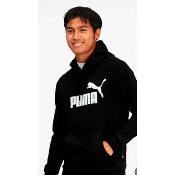 PUMA Essentials Men's Hoodie - Black - Size Large (846812_01) - Picture 1 of 5